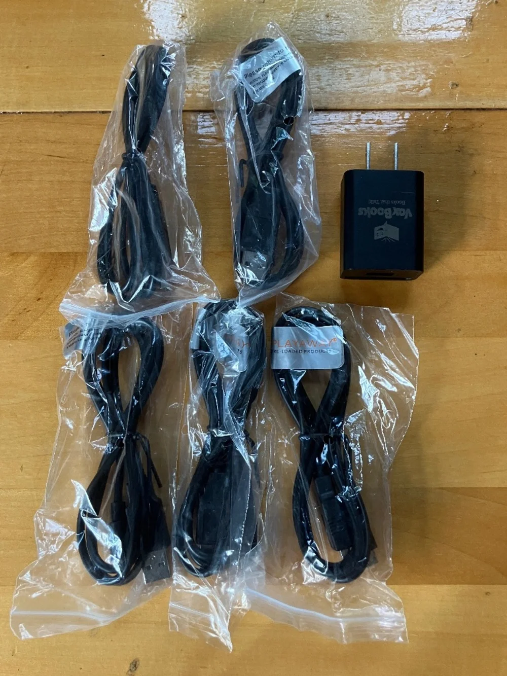 VoxBooks OEM USB-C Charging Cable & 5V 1A USB Wall Charger Bundle New (6 pcs)